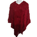 Knitted Acrylic Wholesale Poncho for Women